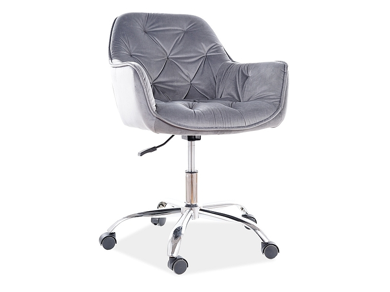 Kancelářské křeslo Q-190 VELVET, šedé