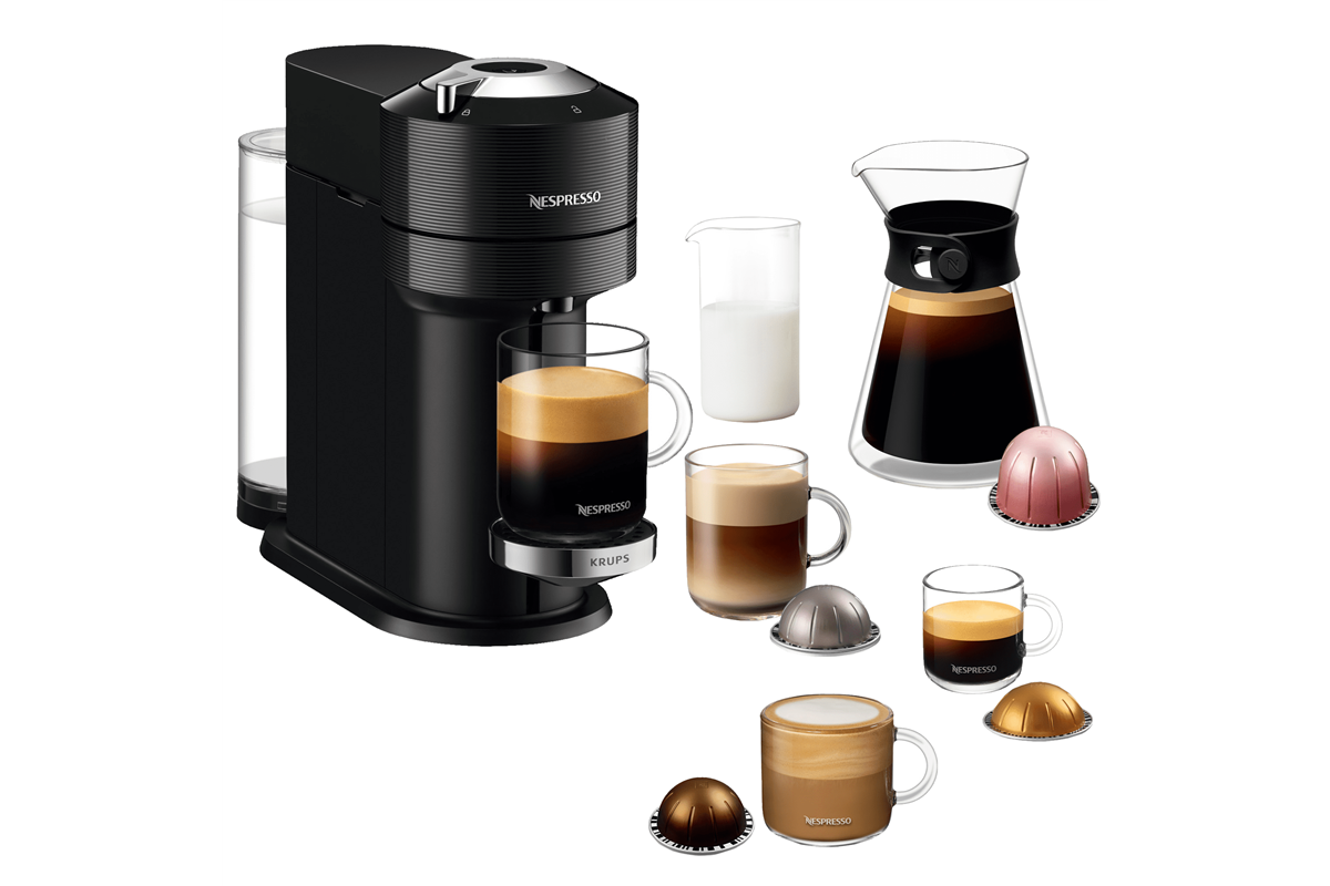 Kapslový kávovar Krups Nespresso Vertuo Next Black XN910810