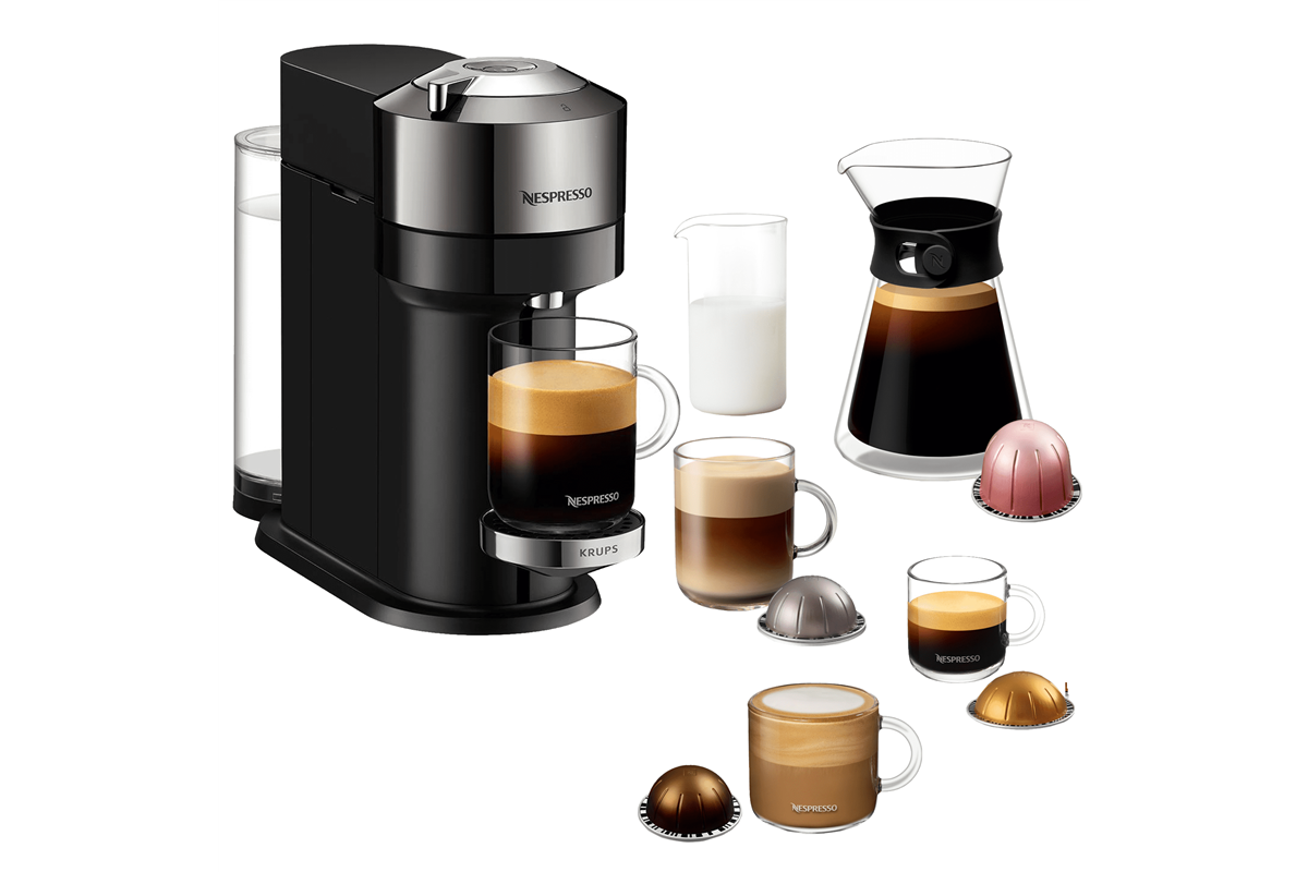 Kapslový kávovar Krups Nespresso Vertuo Next Chrome XN910C10