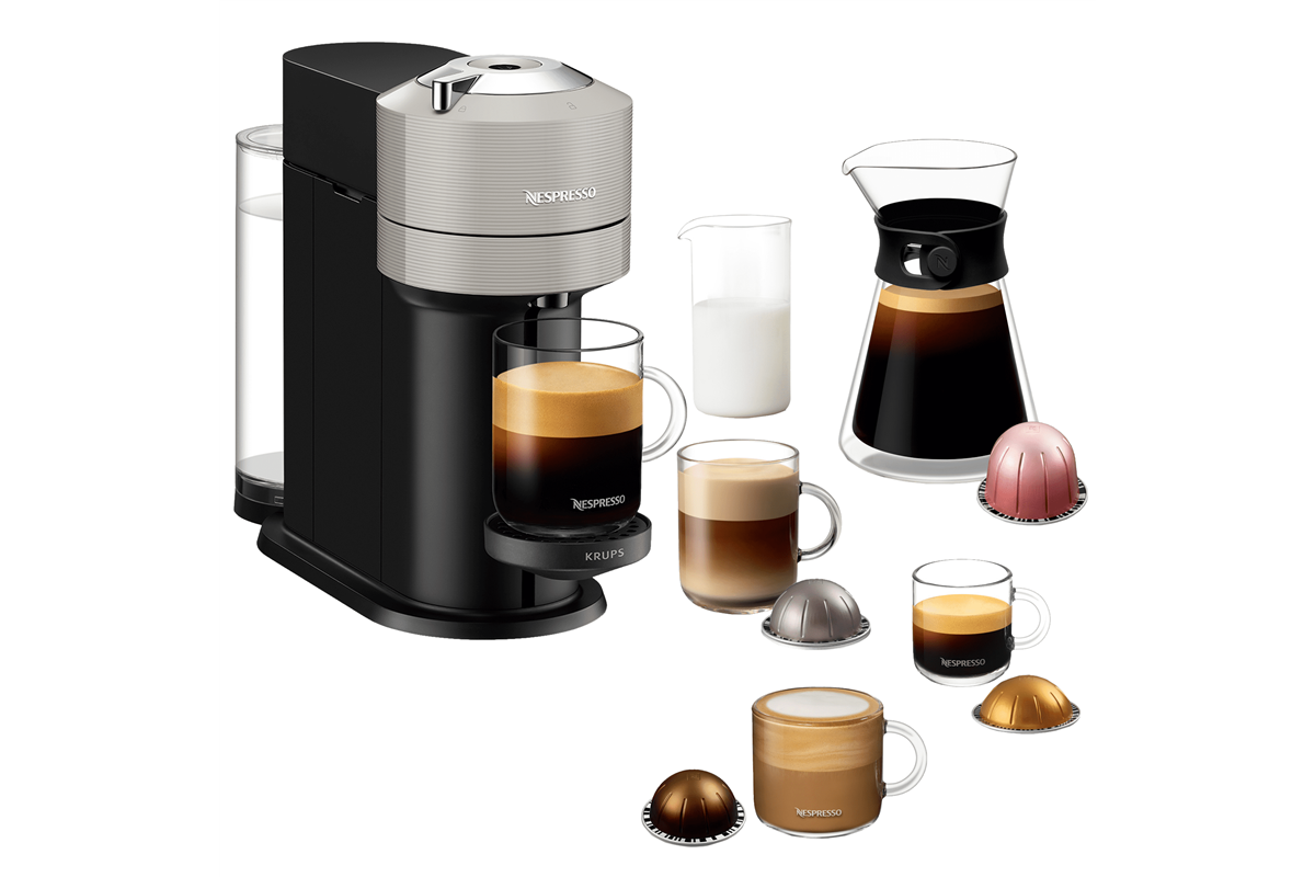 Kapslový kávovar Krups Nespresso Vertuo Next Grey XN910B10