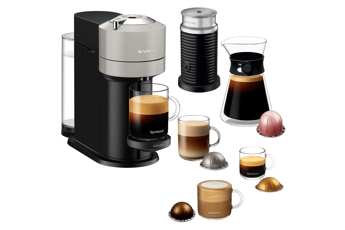 Kapslový kávovar Krups Nespresso Vertuo Next Light Grey XN911B10