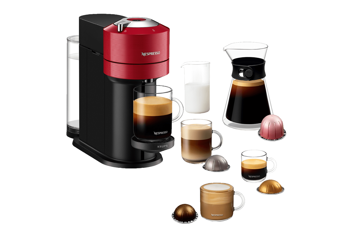 Kapslový kávovar Krups Nespresso Vertuo Next Red XN910510