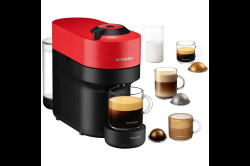 Kapslový kávovar Krups Nespresso Vertuo Pop XN920510 červený