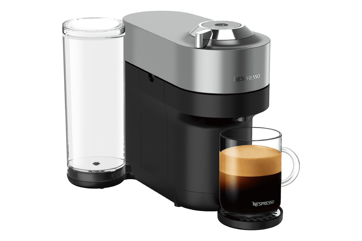 Kapslový kávovar KRUPS Nespresso Vertuo Pop+ XN930T10 Titanový/Černý