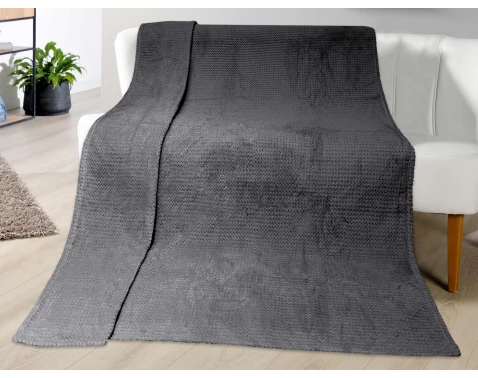 Kašmírová deka ZigZag 150x200 cm, antracit