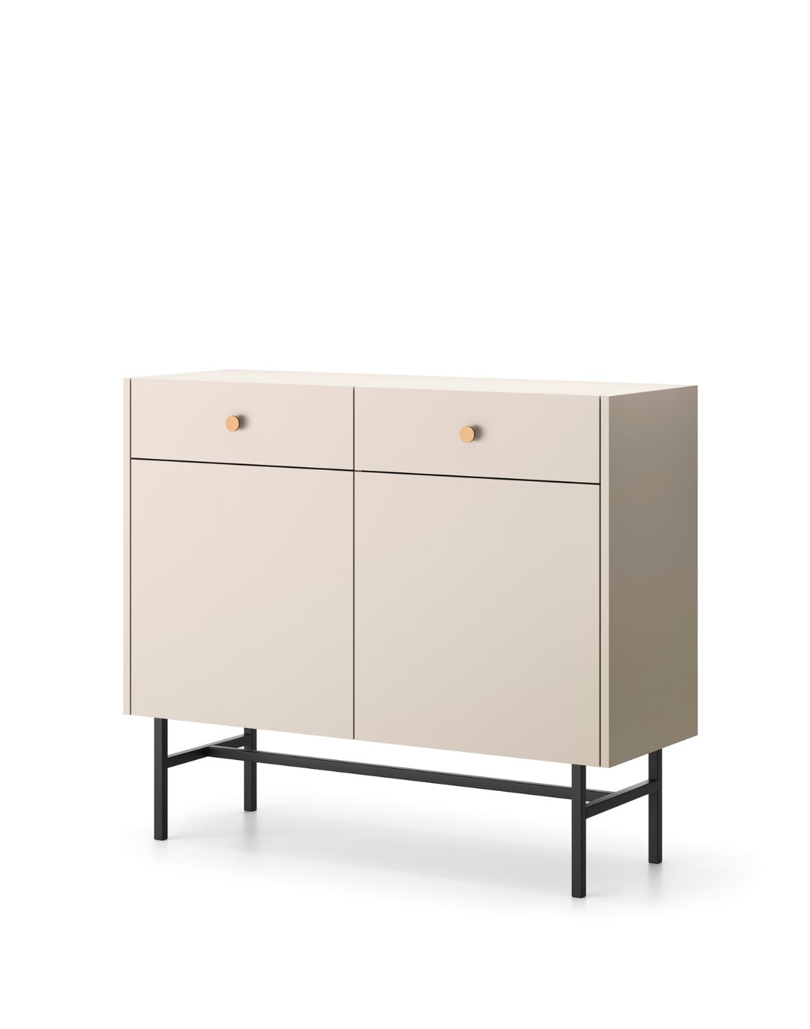 Kašmírová komoda Diva se 2 zásuvkami a 2 skříňkami (2D2SZ), 104 cm