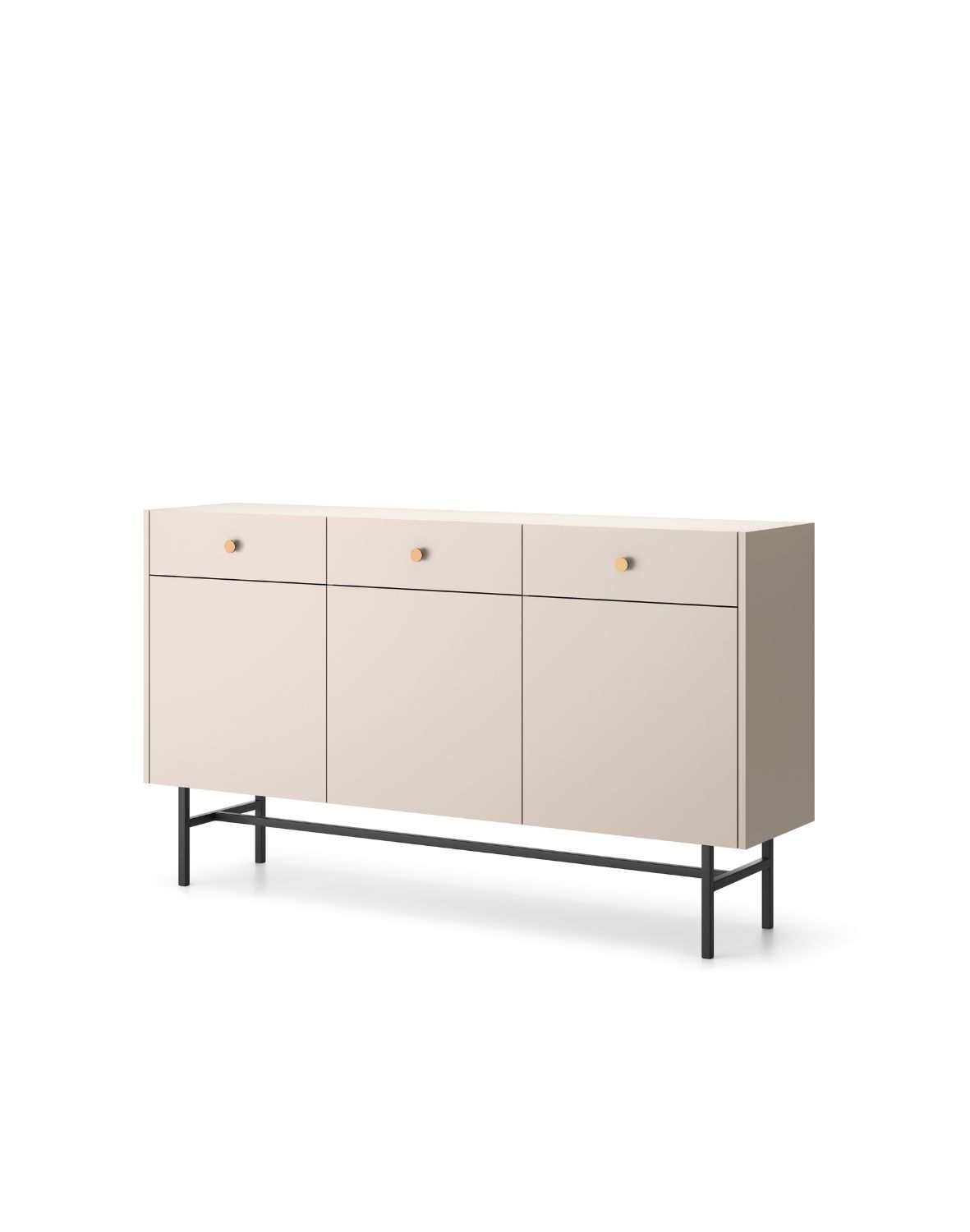 Kašmírová komoda Diva se 3 zásuvkami a 3 skříňkami (3D3SZ), 155 cm