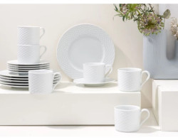 Kávový servis (18 dílů) Polo, bílý