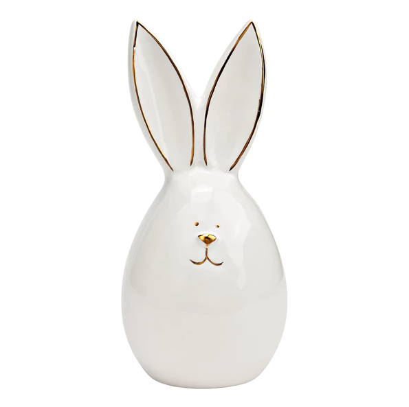 Keramický zajíček AURIC BUNNY 14 cm bílý