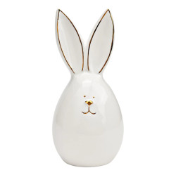 Keramický zajíček AURIC BUNNY 14 cm bílý