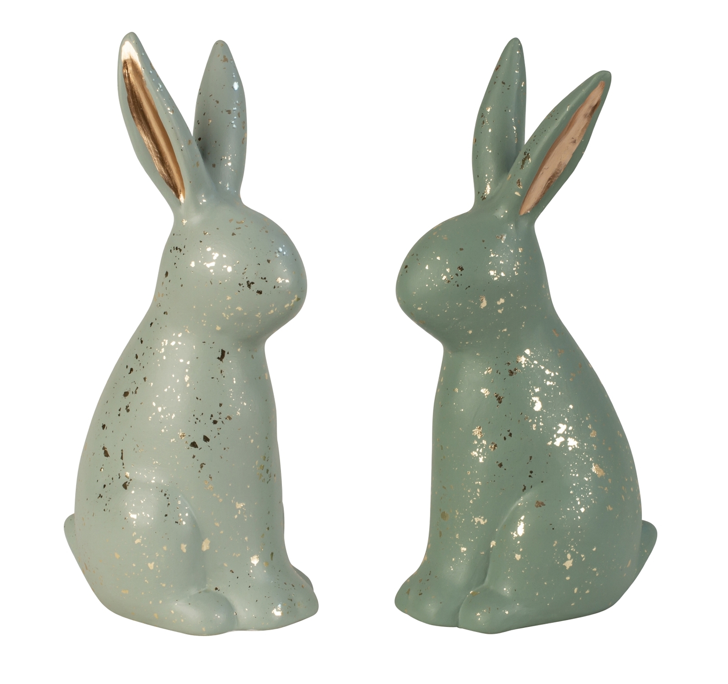 Keramický zajíček GOLD FLECKS 24,5 cm zelený - více variant