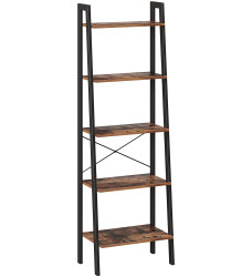 Knihovna TAYLOR 5 polic 172x56 cm, rustikálně hnědá