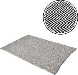 Koberec ESQUINA 140x200 cm, černo-bílý