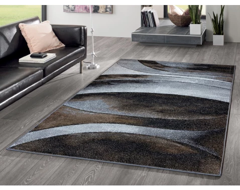 Koberec Kolibri 80x150 cm, stříbrná abstrakce