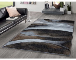 Koberec Kolibri 80x150 cm, stříbrná abstrakce