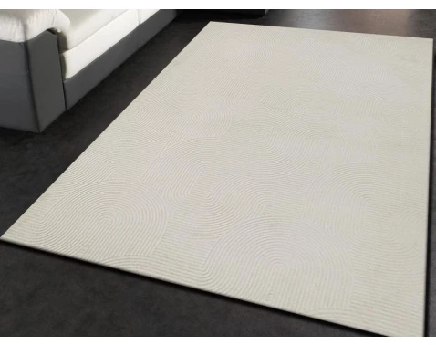 Koberec Stilo 80x150 cm, krémová geometrie