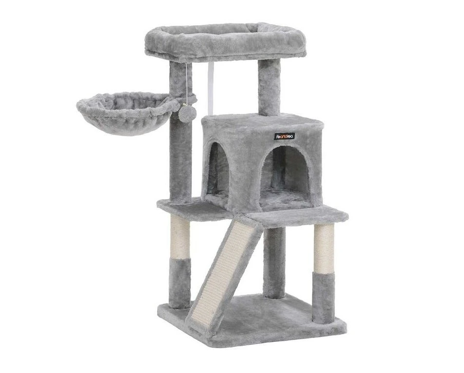 Kočičí stromové škrabadlo TIGER, šedé