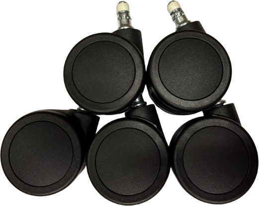 Kolečko na DXRacer Craft/Drifting pogumované, černé, průměr 60mm, čep 11mm