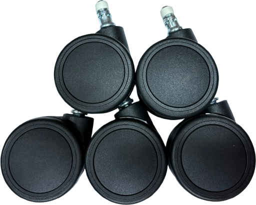 Kolečko na DXRacer FML08, FMP08, FMP09 pogumované, černé, průměr 60 mm, čep 11 mm
