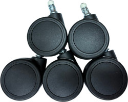 Kolečko na DXRacer FML08, FMP08, FMP09 pogumované, černé, průměr 60 mm, čep 11 mm