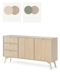 Komoda dvoudveřová se zásuvkami Forest (KSZ158)