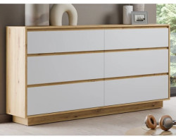Komoda Foggia 153 cm, dub artisan/bílá