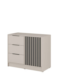 Komoda Nelly 2D s černými lamelami, kašmír