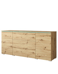 Komoda s LED osvětlením Vera dub artisan, 150 cm