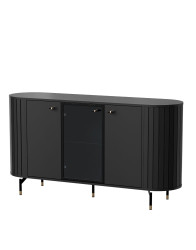 Komoda s vitrínou černá ZANTE ZA3