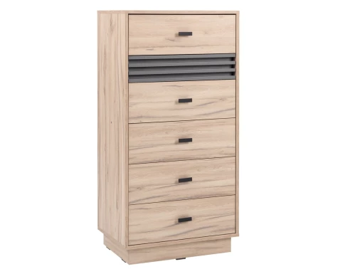 Komoda se zásuvkami Almo, 60 cm, dub estana/antracit