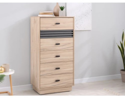 Komoda se zásuvkami Ancona, 60 cm, dub estana/antracit