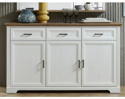 Komoda se zásuvkami Jasmin, bělená pinie/dub