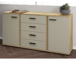 Komoda se zásuvkami Kanada, 170 cm, dub artisan/kašmírová béžová