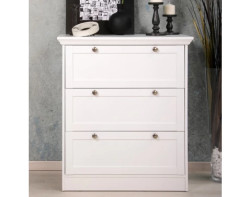 Komoda se zásuvkami Landwood, bílá