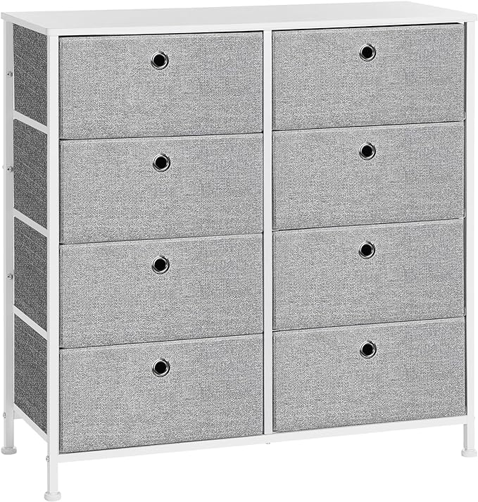 Komoda se zásuvkovými boxy TRENILO 80x81,5 cm, bílá/šedá