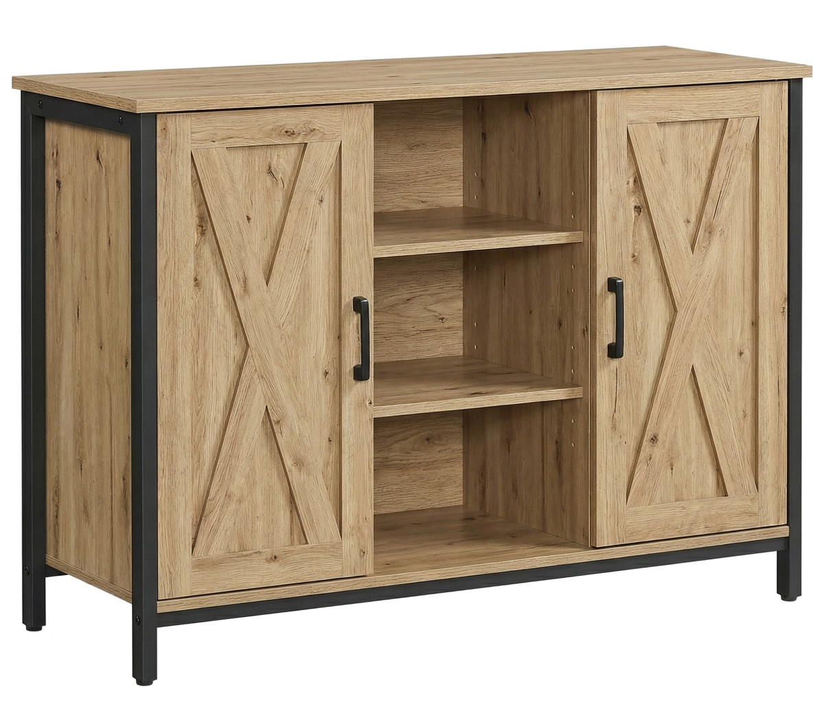 Komoda TAYLOR ARTISAN s otevřenými policemi, 100x70cm