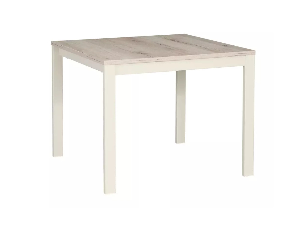 Konferenční stolek FROST 60x60 cm, krémová / dub alpský
