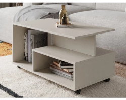 Konferenční stolek na kolečkách Astor, béžová kašmír