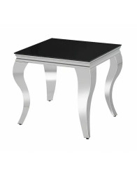 Konferenční stolek Prince B černý/chrom 55x55 cm