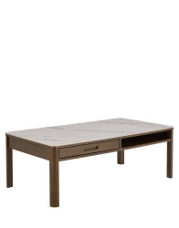 Konferenční stolek Southampton 130 cm, kouřový dub a keramická deska (10790)