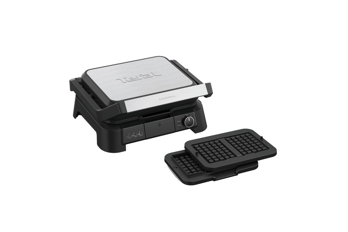 Kontaktní gril Tefal SuperGrill 4v1 + s příslušenstvím na vafle GC517DE0