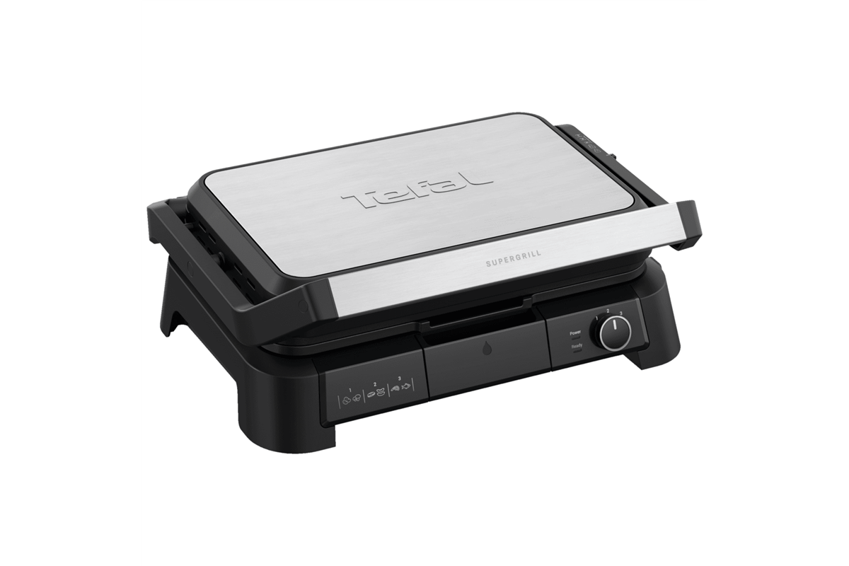 Kontaktní gril Tefal SuperGrill XL 3v1 GC520DE0 Nerezový/Černý