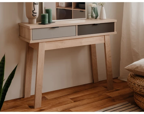 Konzolový/toaletní stolek Epik, dub/šedý