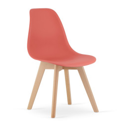 Korálová židle KITO s bukovými nohami