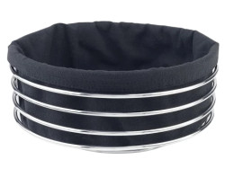 Koš na pečivo LifeStyle, kulatý černý