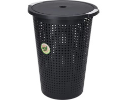 Koš na prádlo 35 l, černý