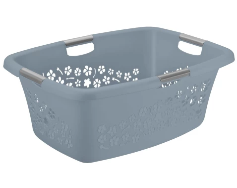 Koš na prádlo Flowers 50 l, šedý