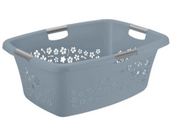 Koš na prádlo Flowers 50 l, šedý