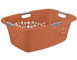 Koš na prádlo Flowers 50 l, terakota