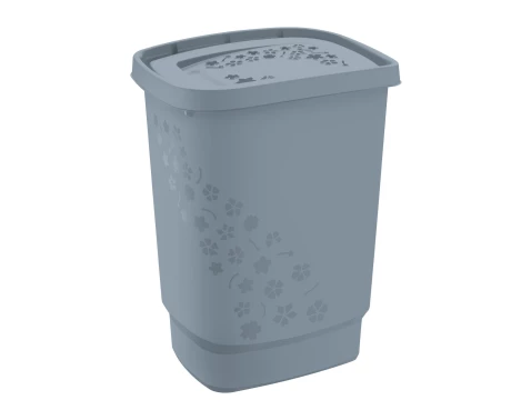 Koš na prádlo Flowers 55 l, šedý